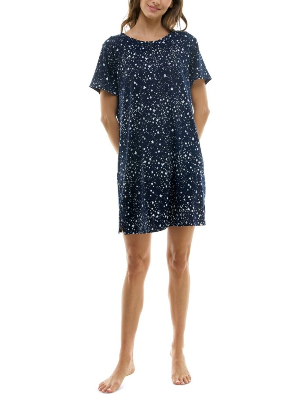 #1790 Roudelain Women's Short-Sleeve Sleepshirt - Sylvia Stars